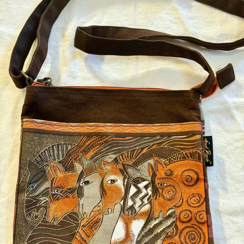 Laurel Burch Tapestry Horse Purse Boho Western Cowgirl Equestrian Crossbody